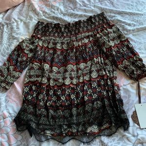 Brand New Knox Rose (Target) Off the Shoulder Baby Doll Blouse